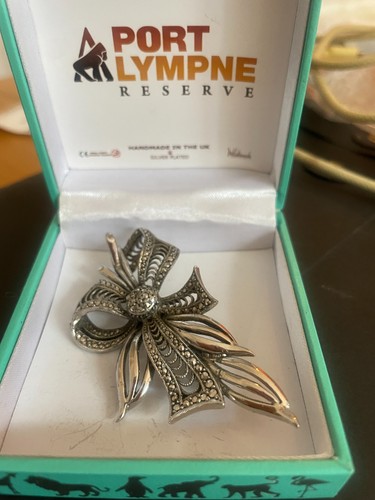 Vintage silver tone marcasite - tone,