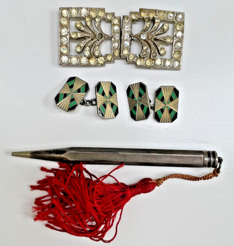 Vintage art deco - deco, cufflinks