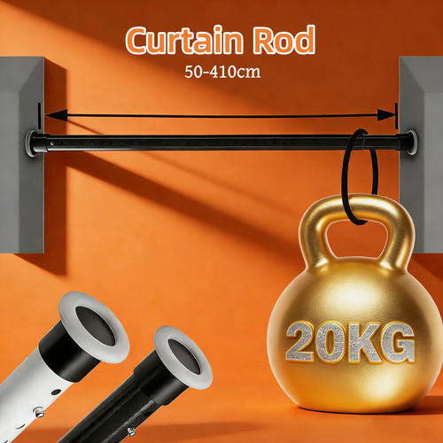 Shower curtain rail pole heavy - rail,