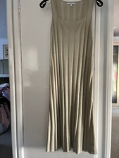 Next Gold Pleat Dress - Size M