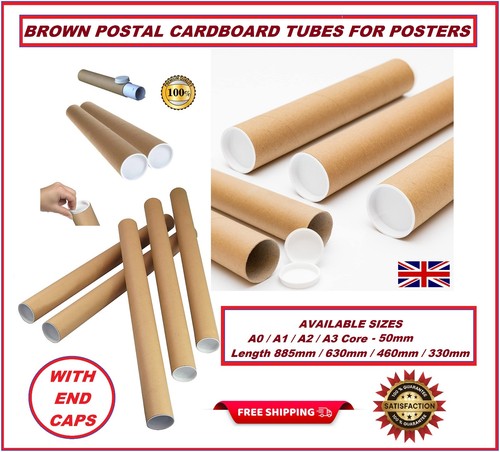 Brown manilla postal tubes - manilla,