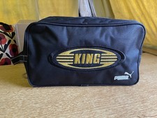 Vintage 1990s Puma KING Football Boot Bag – Black Gold – Retro 90s Sports Gear