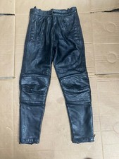 AKITO Men's Leather Motorcycle Motorbike Trousers Size UK 28" Waist (T64)