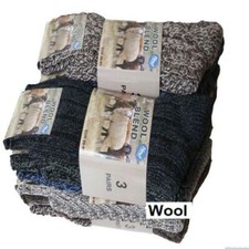 6 Pairs Mens Thick Wool Blend