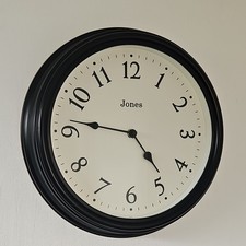 Jones Wall Clock. Black. 30cm