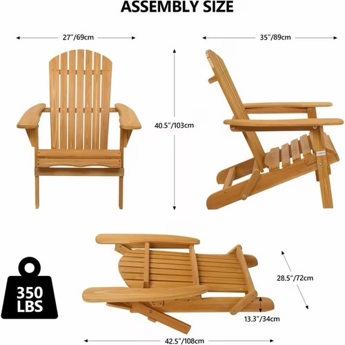 Natural wood adirondack - natural,