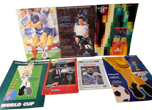 England football programmes - 7x,