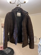 ZARA MEN'S BROWN FAUX SUEDE