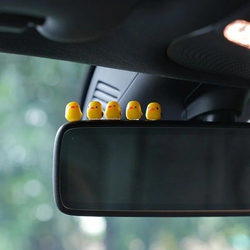 5pcs mini yellow duck - duck, car