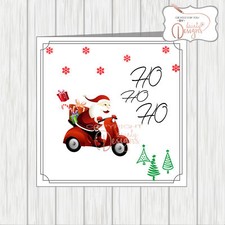 Scooter Santa Christmas Card