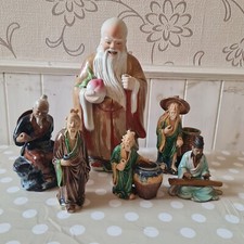 MIXED LOT OF VINTAGE ORIENTAL CERAMIC/PORCELAIN/MUD MEN FIGURINES