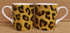 Leopard Brown Mugs Set of 2