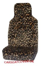 For MG MGTF (2002-06) Leopard Faux Fur Car Seat Covers - 2 x Fronts