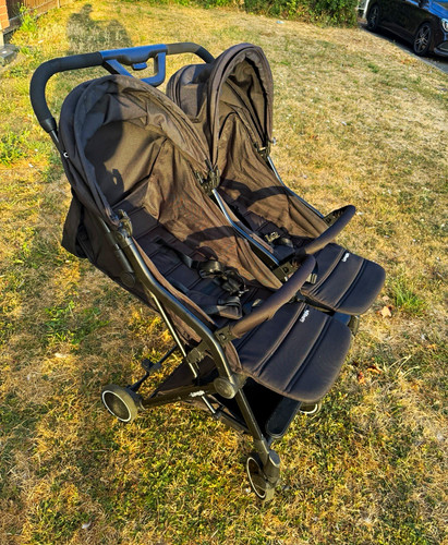 Puggle double pushchair - pushchair, black