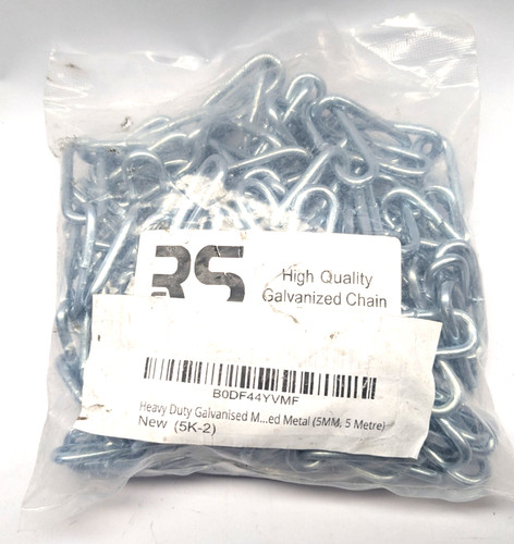 Heavy duty galvanized chain - 5m,