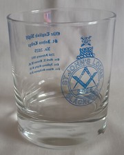 Masonic glass tumbler -