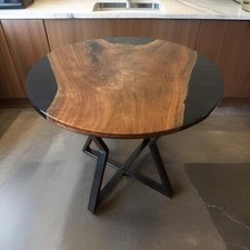 Black Epoxy Resin Coffee Table