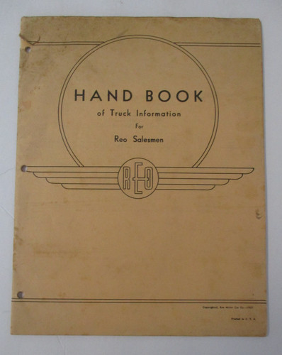 1937 hand book truck - of,