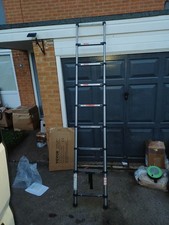 VEVOR Portable Stainless Steel Telescoping Ladder, 8.5ft Extension Step