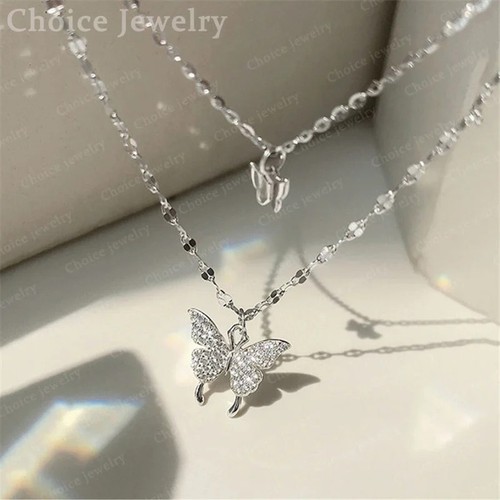 Double crystal butterfly 925 - double,