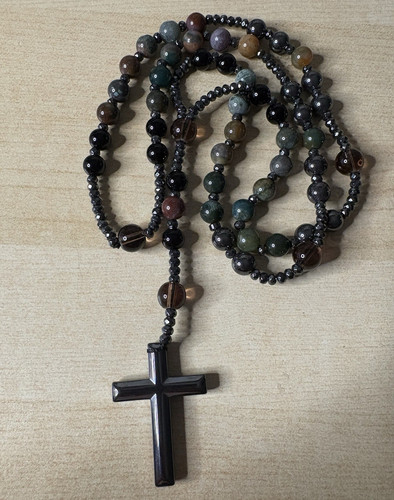 Ocean jasper gemstone rosary - gemstone,