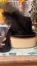 Handmade Voodoo Funeral Hat Black For Halloween Or Steampunk Weekend