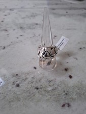 Silver Ring With Heart Carvings. Size P
