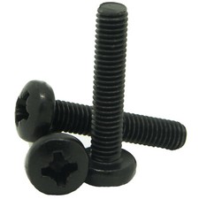 POZI PAN HEAD MACHINE SCREWS ZINC PLATED BLACK POSI BOLTS M3 M4 M5 M6 DIN 7985