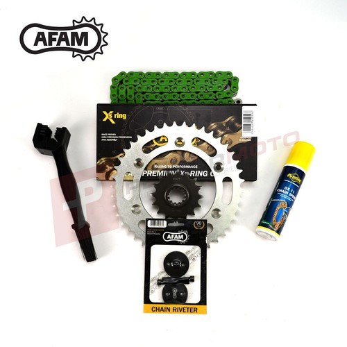 Afam green ring chain and - green,