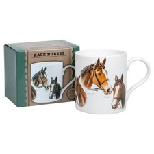  Race Horses Fine China Mug