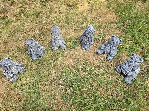 Teddy bear concrete garden - teddy,