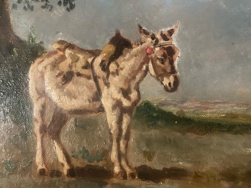 Antique oil painting a - antique,