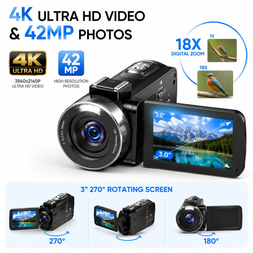 Video camera camcorder uhd - camera,
