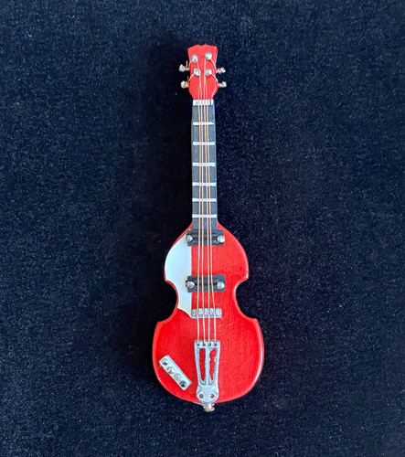 Miniature red hofner left - red,
