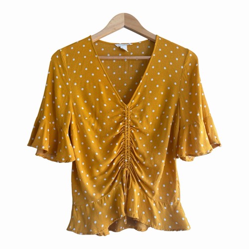Mustard yellow polka dot - polka,