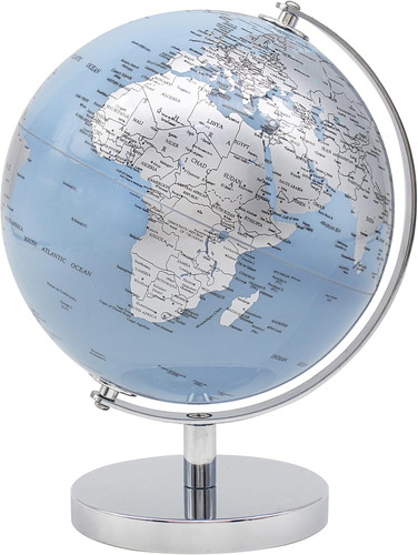 Globe blue silver 15cm - blue,