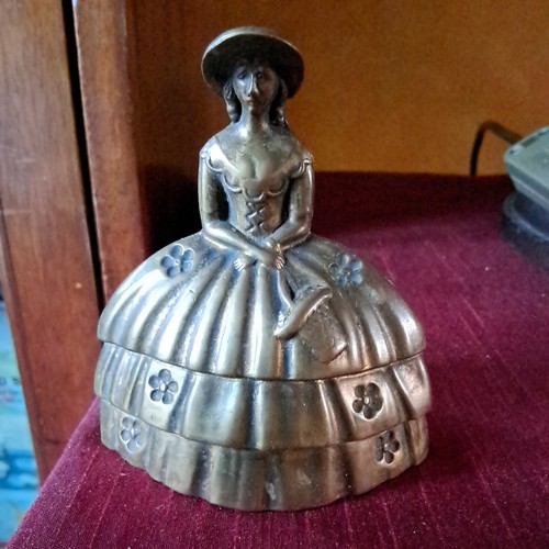 Vintage crinoline lady brass - crinoline,