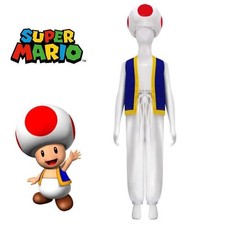 Super Mario Bros Toad Cosplay Party Costume Fancy Performance Outfits Halloween