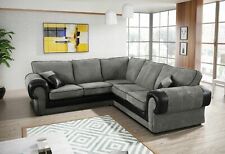 Kingsize Corner Sofa Fabric Grey Black Brown Mocha Soft Original Milan Suite Set