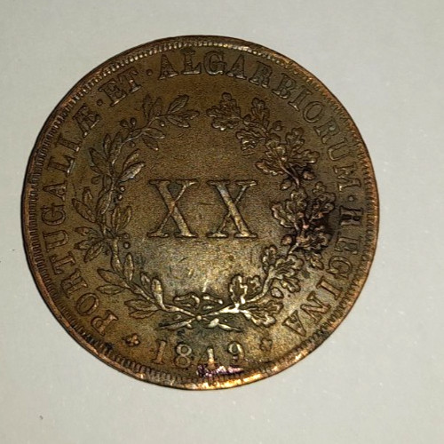 1849 portugal reis coin - 20, coin.