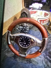 Vintage steering wheel desk clock 