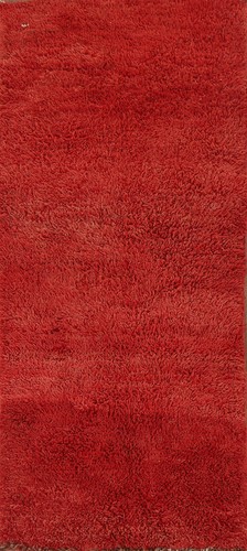 Handmade red plush moroccan - red,
