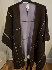 Wynne Collection Shawl / Wrap /Topper -  Brown / Purple M/L