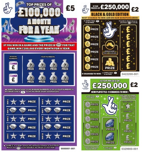 Fake lottery scratch cards - fake,