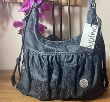 Kipling NORALIS Large Convertible Shoulder Backpack Grey BNWT