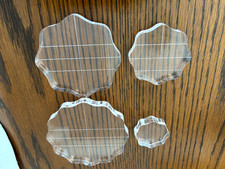 Set of 4 Round Acrylic Stamping Blocks Various Sizes.