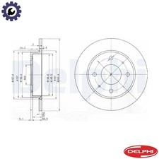 2x BRAKE DISC BG3971 FOR