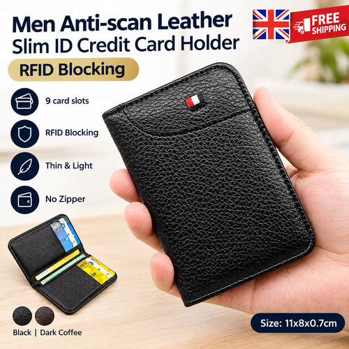 Men anti scan - leather, id