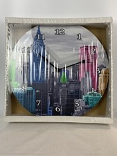 New Boxed Empire State New York City Skyscape Image Photo Battery Wall Clock