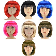 WOMEN’S SEXY SHORT BOB CUT FANCY DRESS WIGS PLAY COSTUME LADIES FULL WIG PARTY